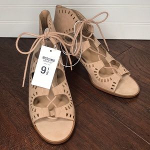 Blush Mossimo Lace Up Sandal Heel
